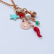 Carica l'immagine nel visualizzatore di Gallery, Collana rolò con cascata portafortuna Ref. PE 459