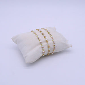 Bracciale tris argento e ciambelle   B 858