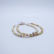 Carica l&#39;immagine nel visualizzatore di Gallery, Braccialetti tris argento diamantati e martellati     B 871  -   B 867
