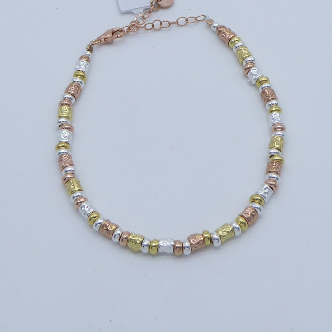 Braccialetti tris argento diamantati e martellati     B 871  -   B 867