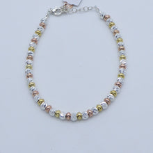Carica l&#39;immagine nel visualizzatore di Gallery, Braccialetti tris argento diamantati e martellati     B 871  -   B 867
