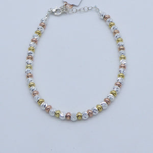 Braccialetti tris argento diamantati e martellati     B 871  -   B 867