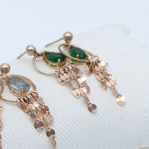 Orecchini sciarpetta a scalare con zircone goccia     O 774/1