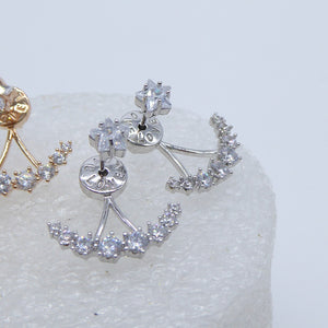 Orecchini stellina lobo con earcuff sul terminale    O 887/HB