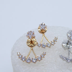 Orecchini stellina lobo con earcuff sul terminale    O 887/HB