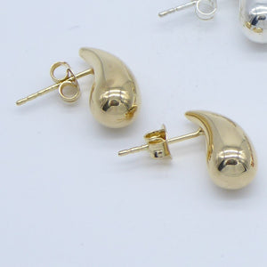 Orecchini mini goccia bombata   O 991/1-HB