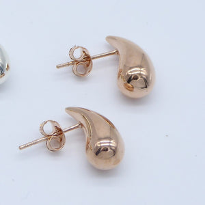 Orecchini mini goccia bombata   O 991/1-HB