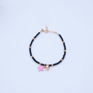 Bracciale Agata nera satinata    Ref. B 467