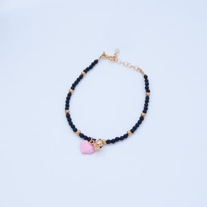 Bracciale Agata nera satinata    Ref. B 467