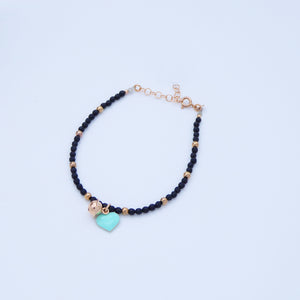 Bracciale Agata nera satinata    Ref. B 467