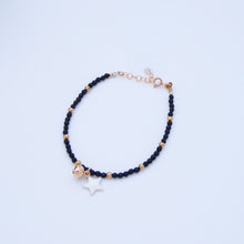 Carica l&#39;immagine nel visualizzatore di Gallery, Bracciale Agata nera satinata    Ref. B 467
