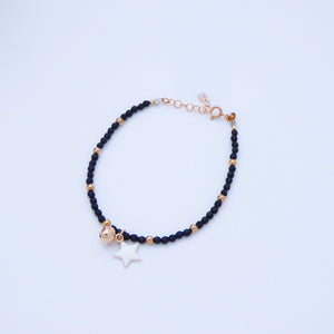 Bracciale Agata nera satinata    Ref. B 467
