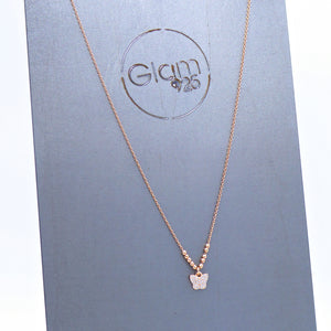 Collana con ciondoli zirconi misti       Ref. PE 713