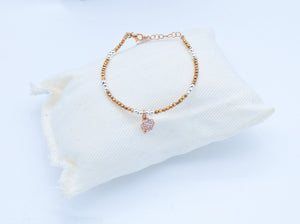 Bracciale ematite con ciondoli misti    Ref. B 333
