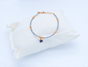 Bracciale ematite con ciondoli misti    Ref. B 333