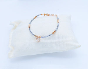 Bracciale ematite con ciondoli misti    Ref. B 333