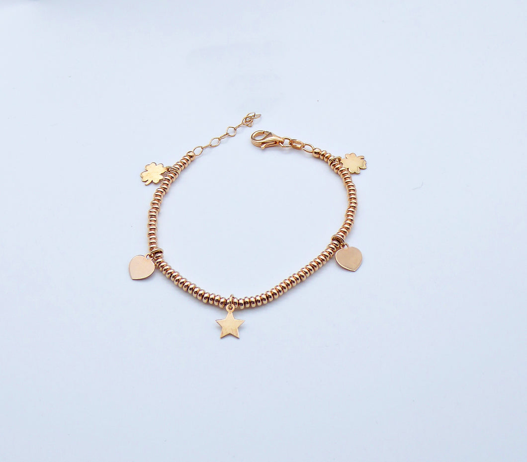 Bracciale Ciambelline con ciondoli misti         Ref. B 4359/CD