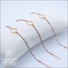 Carica l&#39;immagine nel visualizzatore di Gallery, Bracciale palline smaltate con intermezzo cuore mini   Ref. B 877/mini

