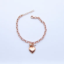 Carica l&#39;immagine nel visualizzatore di Gallery, Bracciale anelle bombate con Cuore/Stella grande bombata e pietre  Ref. B 181

