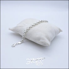 Carica l&#39;immagine nel visualizzatore di Gallery, Bracciale stile tiffany anelle tonde bombate in argento bianco  Ref.  B DV749
