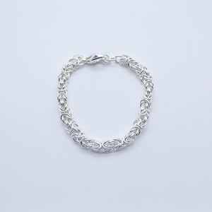 Bracciale torchon in argento bianco   Ref. B DV902