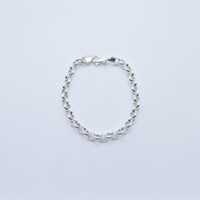 Carica l&#39;immagine nel visualizzatore di Gallery, Bracciale stile tiffany anelle tonde bombate in argento bianco  Ref.  B DV749
