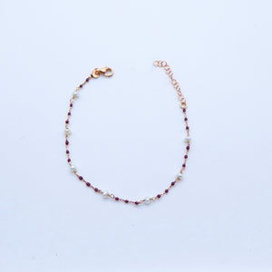 Bracciale palline smaltate con inserti perline  Ref. B 850/2
