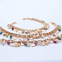 Carica l&#39;immagine nel visualizzatore di Gallery, Bracciale multiciondolo con pietre   B S3499  B S3500  B S0492
