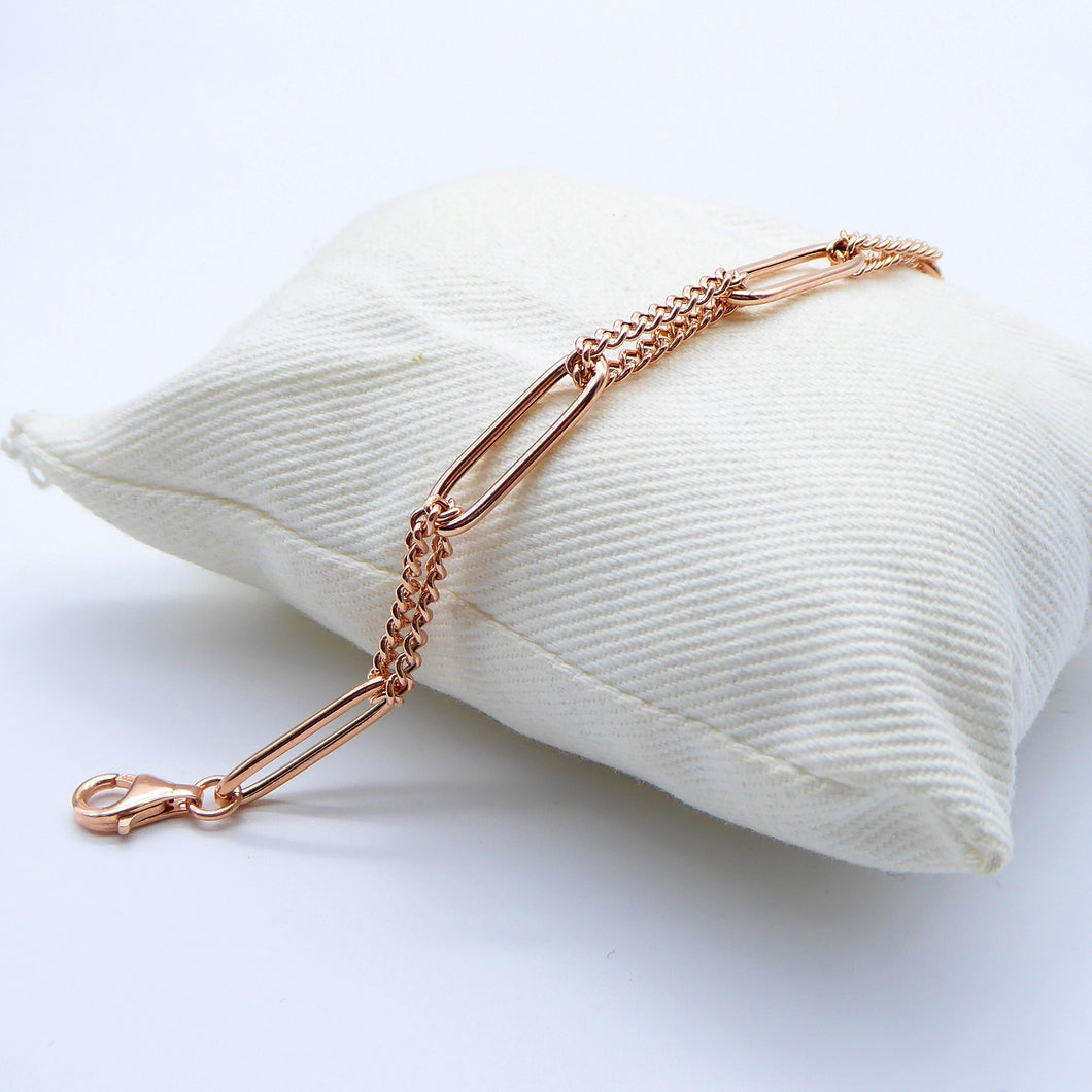 Bracciale ovaloni e maglia groumette  B DV067