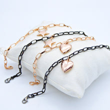 Carica l&#39;immagine nel visualizzatore di Gallery, Bracciale maglia rettangolare grande con maxi ciondolo    B 044/bl - B 044
