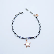 Carica l&#39;immagine nel visualizzatore di Gallery, Bracciale maglia rettangolare grande con maxi ciondolo    B 044/bl - B 044
