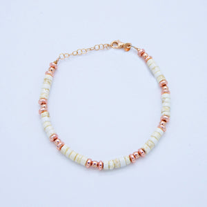 Bracciale pietre dure e tondini ematite rosa    B 183/1