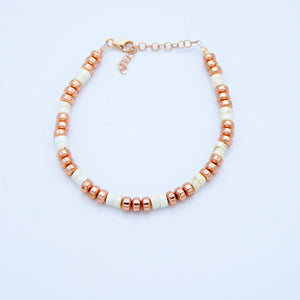 Bracciale pietre dure intermezzi tondini ematite    B 183