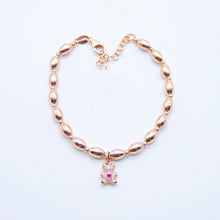 Carica l&#39;immagine nel visualizzatore di Gallery, Bracciale ovalini con ciondolo orsetto zirconi   B S5182/CD
