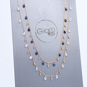 Collanina con zirconi ovali ed ematite   PE 970/2