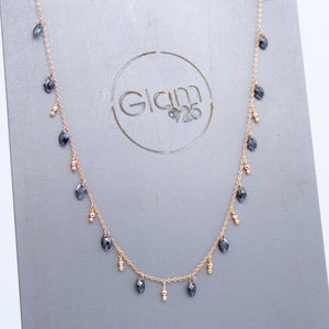 Collanina con zirconi ovali ed ematite   PE 970/2