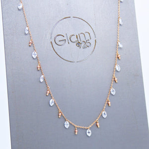 Collanina con zirconi ovali ed ematite   PE 970/2
