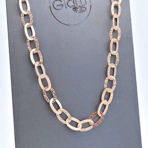 Collana ad anella ovale satinata/martellata   PE DV2112