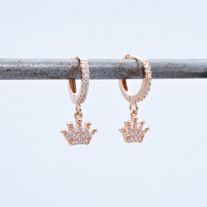 Orecchini scattino zirconi con corona pavè   O 4157/HB